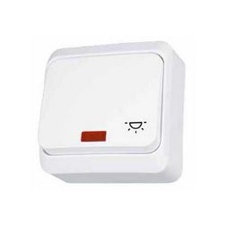 Prima N101 nyomó betét komplett házban 1- nyomógomb 1z fehér lámpa IP20 jelzőfény Schneider - WDE001016