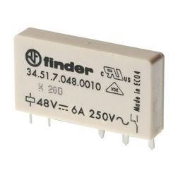Relé keskeny NYÁK/dugasz 6A 1-v 24VDC monostabil IP20 34.51.7.024.0010 FINDER - 345170240010