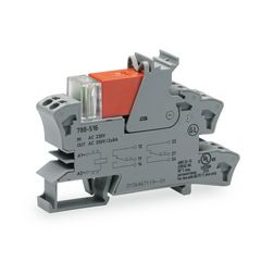 Relémodul aljzattal 16A 2-v rugószorításos 230VAC monostabil IP20 WAGO - 788-516