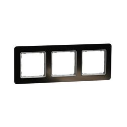 SednaElements keret kristályfekete 3-es vízszintes és függőleges műanyag Schneider - SDD361803