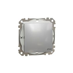 SednaÚj 101 1P kapcsoló betét adapterrel alumínium süllyesztett rugós IP44 Schneider - SDD213101