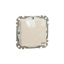 SednaÚj 101 1P kapcsoló betét adapterrel bézs süllyesztett rugós IP44 billentyű/gomb Schneider - SDD212101