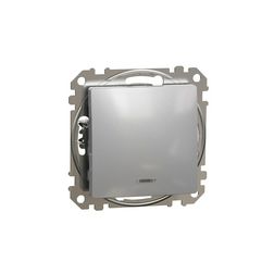 SednaÚj 101 1P kapcsoló +jelzőfény betét adapterrel alumínium süllyesztett rugós IP20 Schneider - SDD113101L