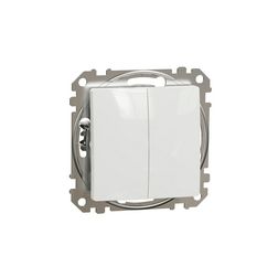 SednaÚj 105 2x1P csillárkapcsoló betét adapterrel fehér süllyesztett rugós IP20 Schneider - SDD111105