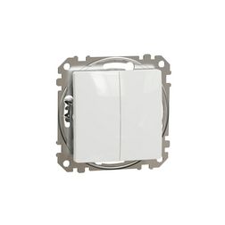 SednaÚj 106+6 kettős váltókapcsoló betét adapterrel fehér süllyesztett rugós IP20 Schneider - SDD111108