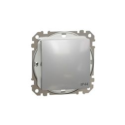 SednaÚj 106 váltókapcsoló betét adapterrel alumínium süllyesztett rugós IP44 Schneider - SDD213106