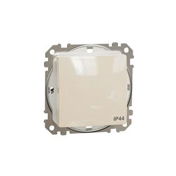 SednaÚj 106 váltókapcsoló betét adapterrel bézs süllyesztett rugós IP44 billentyű/gomb Schneider - SDD212106