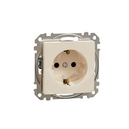 SednaÚj 162 dugalj földelt gyerekzárral bézs IP20 süllyesztett szorítókapcsos Schneider - SDD112022