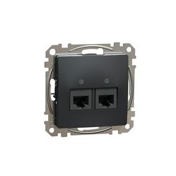 SednaÚj adatcsatlakozó dugalj UTP RJ45 8(8) Cat5e süllyesztett antracit Schneider - SDD114452