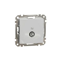 SednaÚj antenna aljzat betét közp. fedéllel TV koax átmenő 7dB műanyag alumínium Schneider - SDD113474