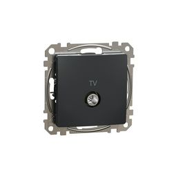 SednaÚj antenna aljzat betét közp. fedéllel TV koax átmenő 7dB műanyag antracit Schneider - SDD114474