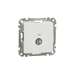 SednaÚj antenna aljzat betét közp. fedéllel TV koax végzáró 4dB műanyag fehér Schneider - SDD111471