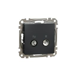 SednaÚj antenna aljzat betét közp. fedéllel TV-R koax végzáró 4dB műanyag antracit Schneider - SDD114471R