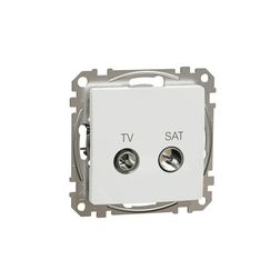 SednaÚj antenna aljzat betét közp. fedéllel TV-SAT koax végzáró 4dB műanyag fehér Schneider - SDD111471S