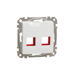 SednaÚj fedlap 2xRJ45 adatcsatlakozóhoz műanyag fehér címketartó nélkül KRONE Schneider - SDD111441C