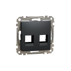 SednaÚj fedlap RJ45 adatcsatlakozóhoz műanyag antracit AMP MOLEX KELINE Schneider - SDD114444C