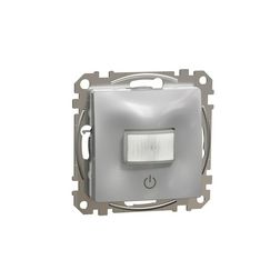 SednaÚj mozgásérzékelő nyomóval 160° 10A alumínium 2200W 230V IP20 süllyesztett Schneider - SDD113504