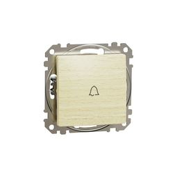 SednaÚj N101 csengőnyomó nyír betét közp. fedéllel 1- nyomógomb fa csengő IP20 műanyag Schneider - SDD180131