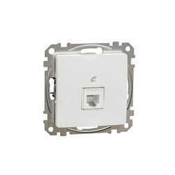 SednaÚj telefon csatlakozó betét közp. fedéllel RJ11 műanyag fehér címketartó nélkül Schneider - SDD111491