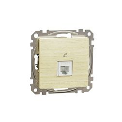 SednaÚj telefon csatlakozó betét közp. fedéllel RJ11 nyír műanyag fa címketartó nélkül Schneider - SDD180491