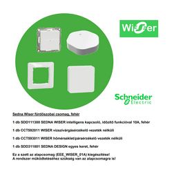 SednaWiser fürdőszobai csomag betét közp. fedéllel fehér 10A elektronikus süllyesztett Schneider - EEE_WISER_03F