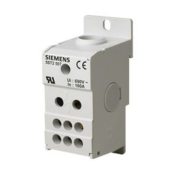 Sorkapoc elosztóblokk 1P 10…70mm2/6x2,5...16mm2 DIN-sínre 160A 5ST SIEMENS - 5ST2507
