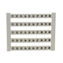 Sorkapocsjelölő lap 21-30 vízszintes fehér 5mm-modultáv DEK 5 FWZ 21-30 Weidmüller - 0523060021