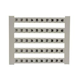 Sorkapocsjelölő lap 31-40 vízszintes fehér 5mm-modultáv DEK 5 FWZ 31-40 Weidmüller - 0523060031