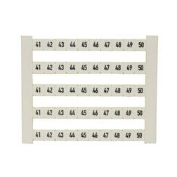 Sorkapocsjelölő lap 41-50 vízszintes fehér 5mm-modultáv DEK 5 FWZ 41-50 Weidmüller - 0523060041