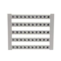 Sorkapocsjelölő lap 51-60 vízszintes fehér 5mm-modultáv DEK 5 FWZ 51-60 Weidmüller - 0523060051