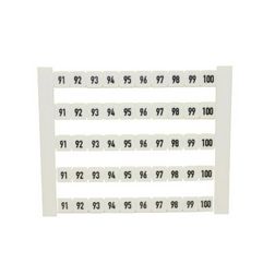 Sorkapocsjelölő lap 91-100 vízszintes fehér 5mm-modultáv DEK 5 FWZ 91-100 Weidmüller - 0523060091