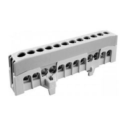 Sorkapocssín 63A szürke érintésvédett 1P csavaros 12csatl./16mm2 kalapsínre A12-F2 Pollmann - 2020271