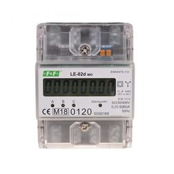 Sorolható fogyasztásmérő 3F LCD MID impulzusadós 63A direkt elektronikus LE-02d F&F Filipowski - LE-02D