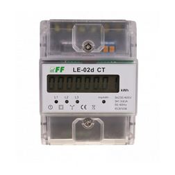 Sorolható fogyasztásmérő 3F LCD MID impulzusadós 6A áramváltós 230V LE-02d CT F&F Filipowski - LE-02D CT
