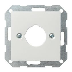 ST55 fedlap nyomógombhoz átm.22,5mm központi fedlap fényes fehér üres-jel IP20 műanyag matt GIRA - 027227