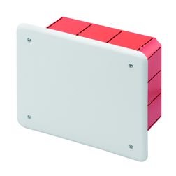 Süllyesztett kötő-/szerelvénydoboz DIN-sínnel téglalap 160mm x 130mm x műanyag piros 48PT GEWISS - GW48005