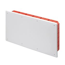 Süllyesztett kötő-/szerelvénydoboz DIN-sínnel téglalap 516mm x 294mm x műanyag piros 48PT GEWISS - GW48011