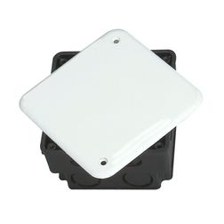 Süllyesztett kötődoboz 1-es négyzetes 100mmx 100mmx műanyag fekete Kopp - 356102005