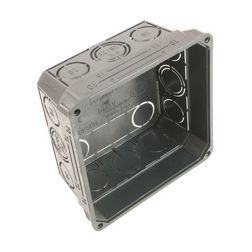 Süllyesztett kötődoboz (MÜDK) négyzetes 150mm 150mm x fekete műanyag AKU150 Dietzel - 020926