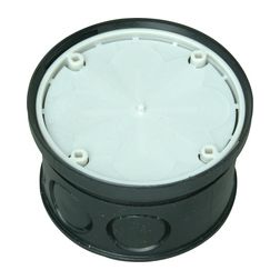 Süllyesztett szerelvénydoboz 1-es kerek 60mm-átmérő műanyag fekete Kopp - 392201001