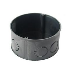 Süllyesztett szerelvénydoboz 1-es kerek 65mm-átmérő fekete műanyag MÜDS65 BUDVILL - T 300 61