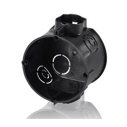 Süllyesztett szerelvénydoboz 1-es kerek 80mm 65mm-átmérő fekete műanyag E106M25 F-TRONIC - 7310129