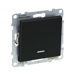 Suno 101 1P kapcsoló 101 1P kapcsoló betét közp. fedéllel fekete süllyesztett rugós IP20 LEGRAND - 721414