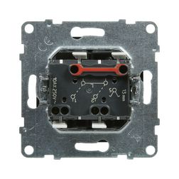 Suno 105 2x1P csillárkapcsoló 101 1P kapcsoló betét közp. fedéllel fekete süllyesztett LEGRAND - 721405