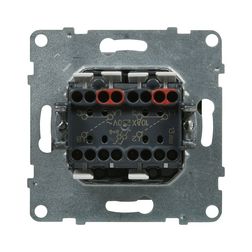 Suno 106+6 kettős váltókapcsoló 106+6 kettős váltókapcsoló betét közp. fedéllel alumínium LEGRAND - 721308