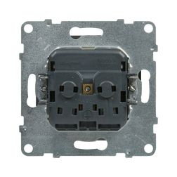 Suno 162 dugalj földelt gyerekzárral alumínium IP20 süllyesztett rugós LEGRAND - 721320