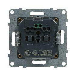 Suno 162 dugalj +USB-C földelt gyerekzárral alumínium IP40 süllyesztett rugós LEGRAND - 721329