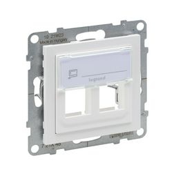 Suno adatcsatlakozó adapter kettős Keystone műanyag fehér LEGRAND - 721145