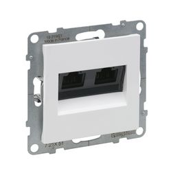 Suno adatcsatlakozó dugalj UTP 2xRJ45 8(8) Cat5e fehér LEGRAND - 721151