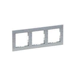 Suno keret 3-egység vízszintes és függőleges műanyag alumínium kefélt LEGRAND - 721563